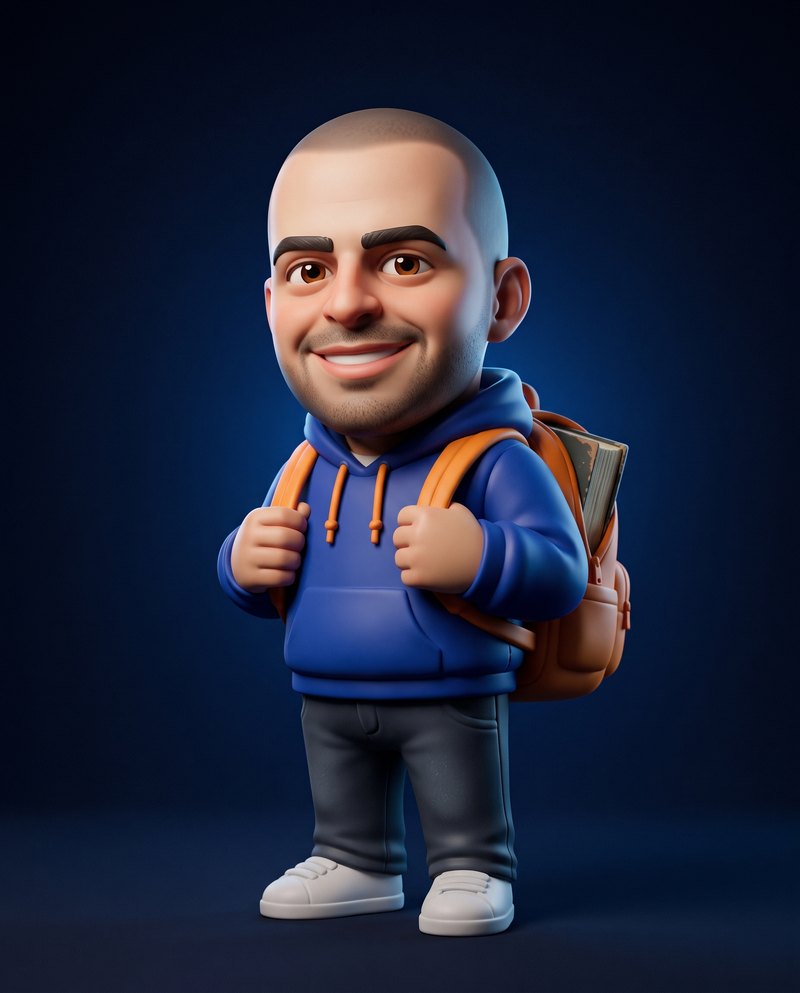 Nizar at 17, as a vinyl figurine
